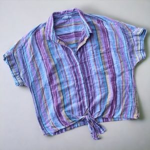 Beach Lunch Lounge Linen Top -Size Medium